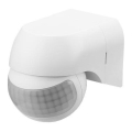 Sensore di movimento e crepuscolare PIR 180° per esterni IP44, bianco