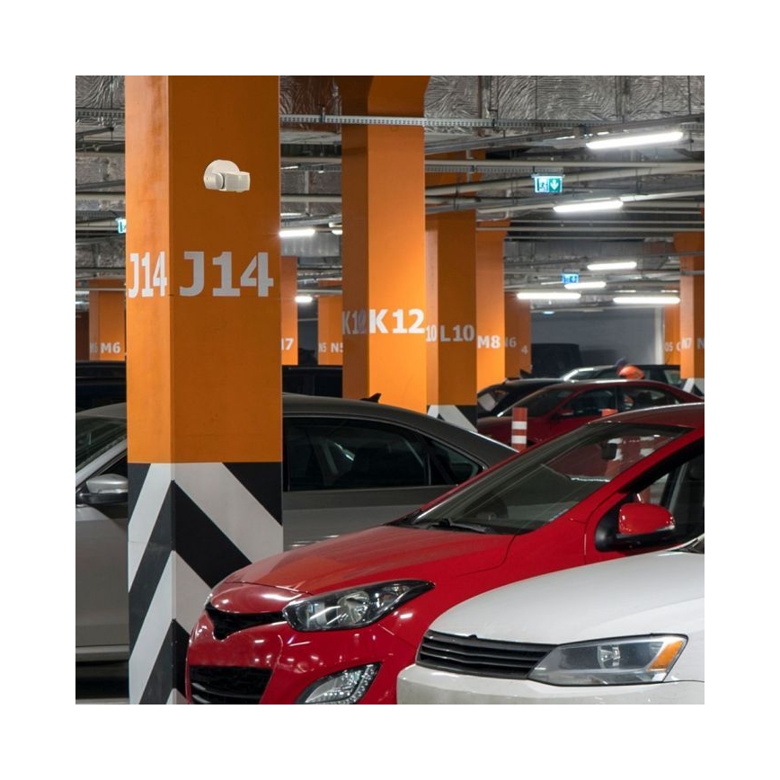 Sensore di movimento esterno a infrarossi 180° 230V IP65 bianco