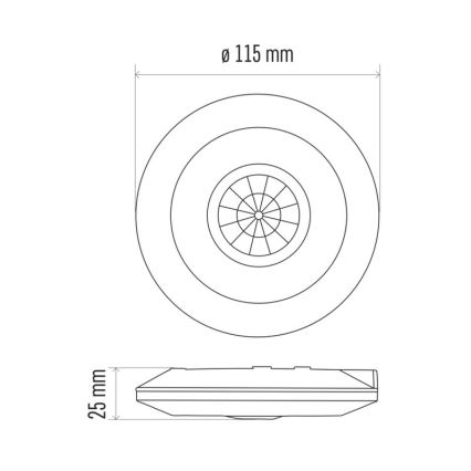 Sensore di movimento PIR B 360° 2000W/230V bianco