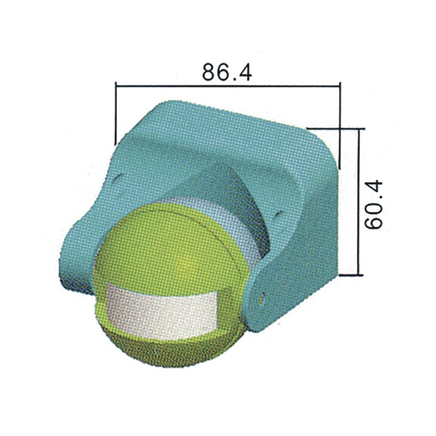 Sensore di movimento PIR da esterno B 180° 1200W/230V IP44 bianco