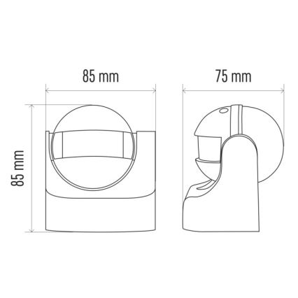 Sensore di movimento PIR da esterno B 180° 1200W/230V IP44 bianco