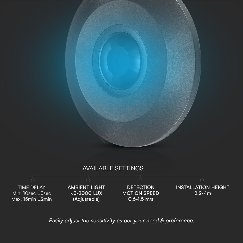 Sensore Di Movimento Pir Slim Da Soffitto Muro Montaggio A Plafone - Foto 2