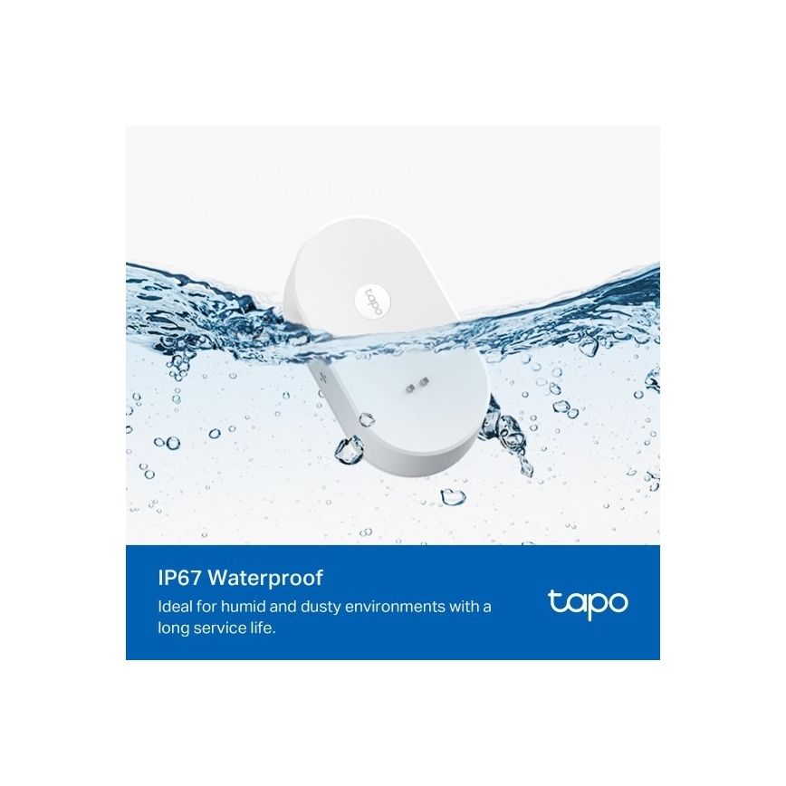 Sensore intelligente per perdite d'acqua, alimentato da 2 batterie AAA