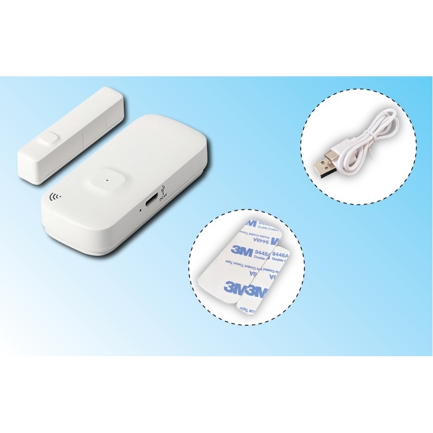 Sensore Magnetico Wireless Per Porte E Finestre - Sistema Di Allarme Domestico, Codifica EV1527, Compatibile Con Host 433MHz