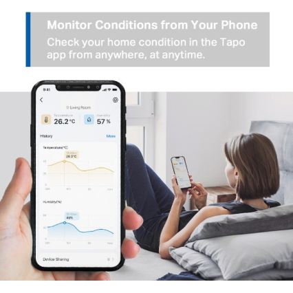 Sensore intelligente per temperatura e umidità 1xCR2450