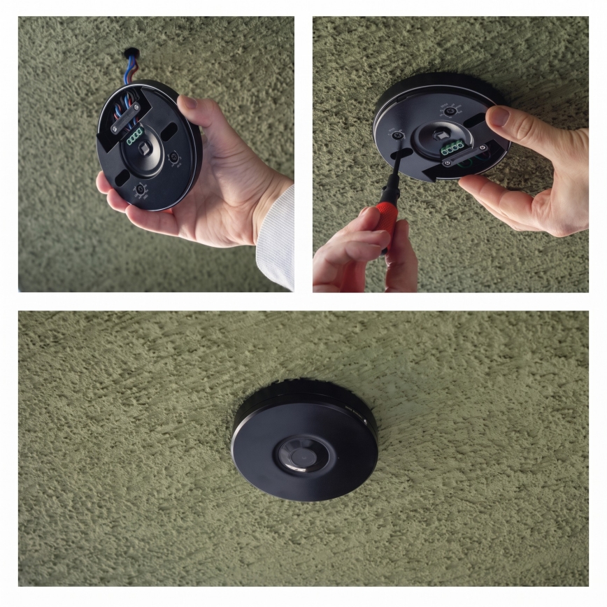 Sensore PIR da esterno con rilevatore di movimento e crepuscolare, 2000W/230V, IP65, nero