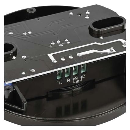 Sensore PIR da esterno con rilevatore di movimento e crepuscolare, 2000W/230V, IP65, nero