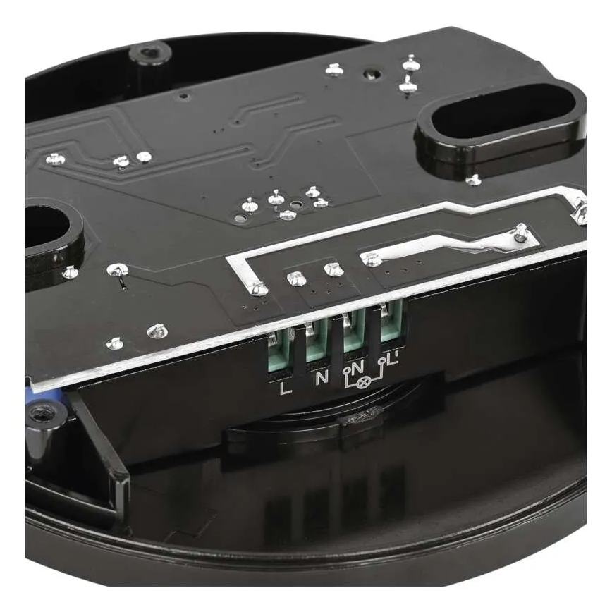 Sensore PIR da esterno con rilevatore di movimento e crepuscolare, 2000W/230V, IP65, nero