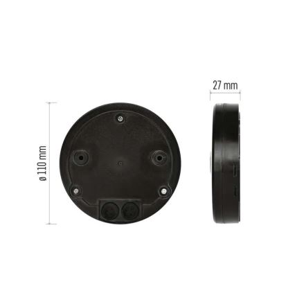 Sensore PIR da esterno con rilevatore di movimento e crepuscolare, 2000W/230V, IP65, nero