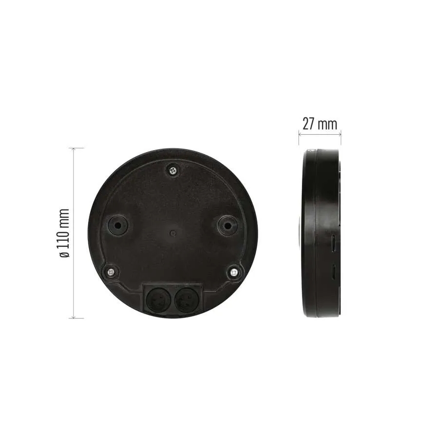 Sensore PIR da esterno con rilevatore di movimento e crepuscolare, 2000W/230V, IP65, nero