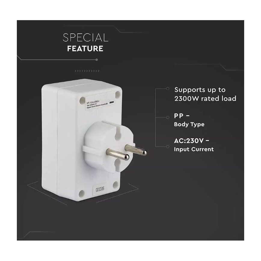 Separatore di prese 4x2,5A/230V