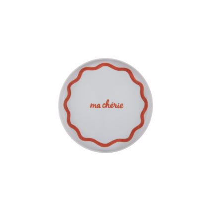 Servizio da tavola 12 pezzi, rosso/blu/bianco, in porcellana