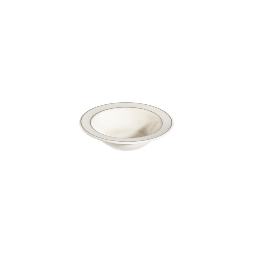 Servizio da tavola 18 pezzi crema/argento/porcellana