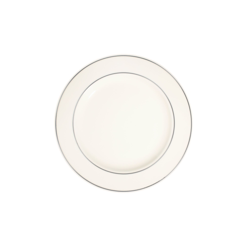 Servizio da tavola 18 pezzi crema/argento/porcellana