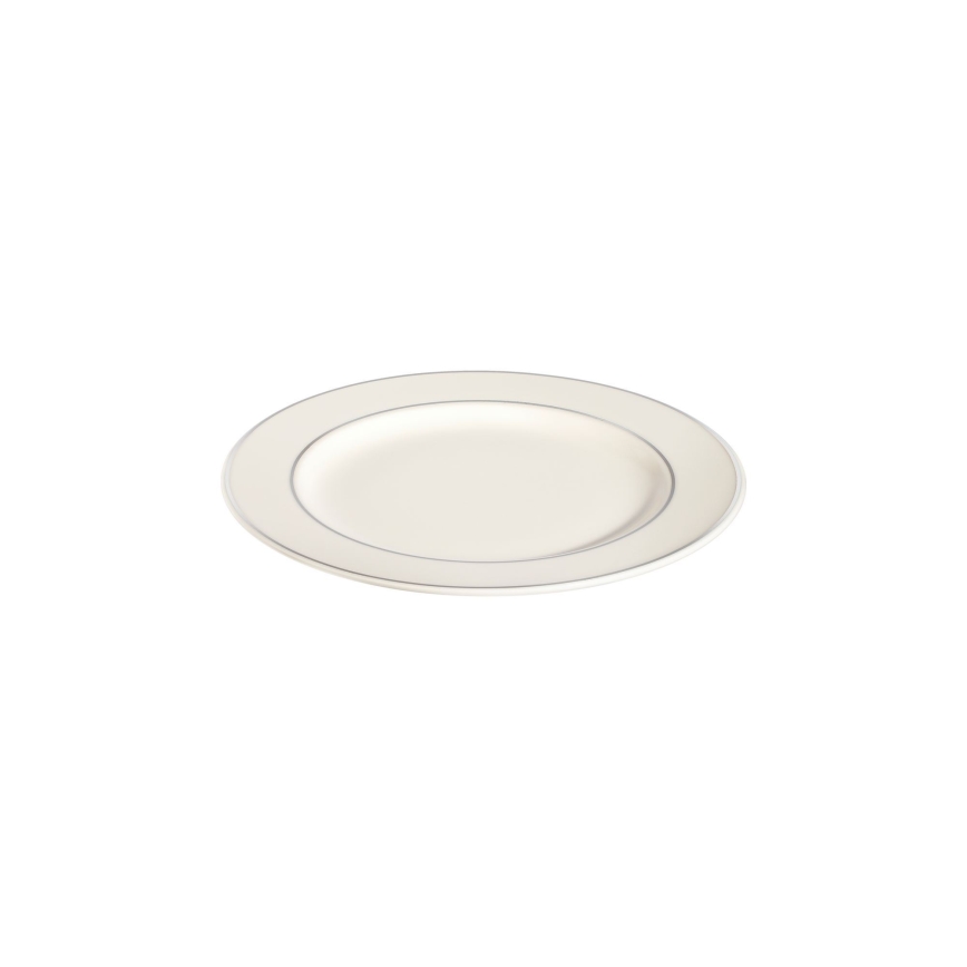 Servizio da tavola 18 pezzi crema/argento/porcellana