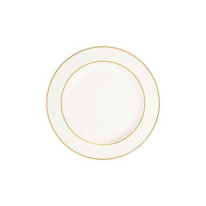 Servizio da tavola 18 pezzi in porcellana, bianco/oro