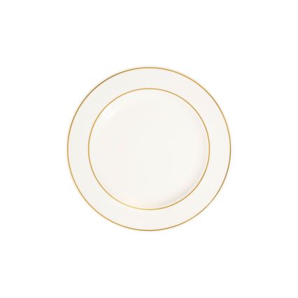 Servizio da tavola 18 pezzi in porcellana, bianco/oro