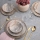 Servizio da tavola 24 pezzi beige/grigio/ceramica