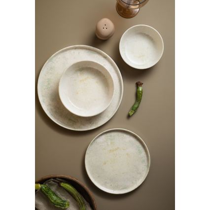 Servizio da tavola 24 pezzi beige in porcellana