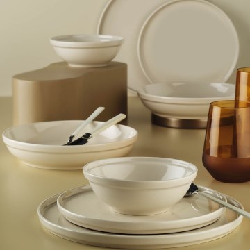 Servizio da tavola 24 pezzi beige/porcellana