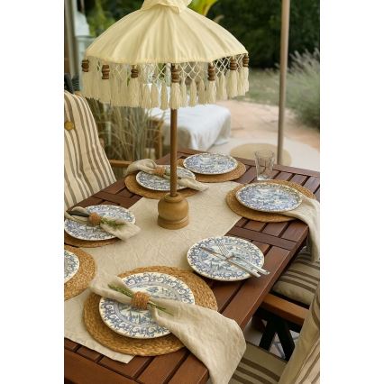 Servizio da tavola 24 pezzi, bianco/blu in porcellana