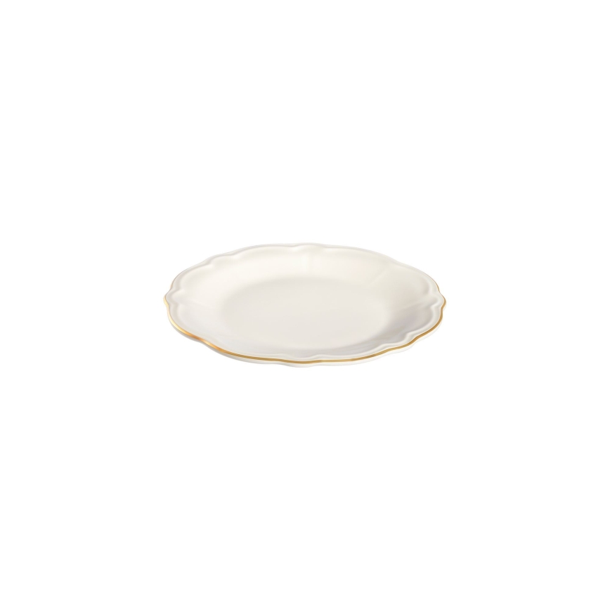 Servizio da tavola 24 pezzi bianco/oro/porcellana