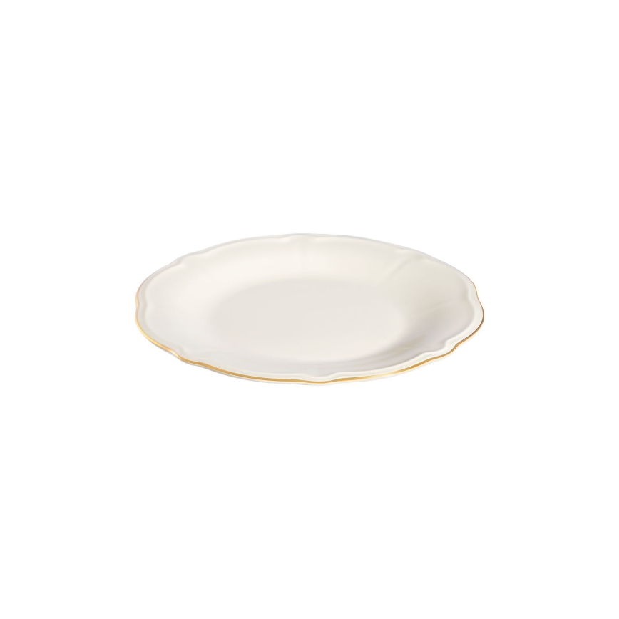 Servizio da tavola 24 pezzi bianco/oro/porcellana