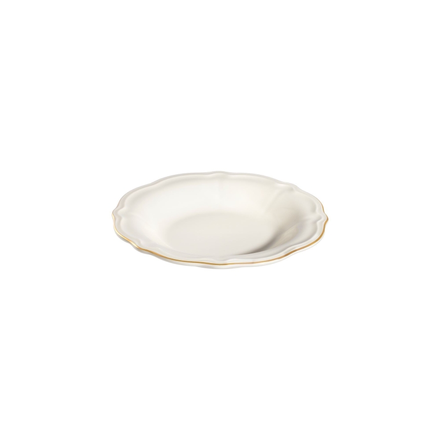 Servizio da tavola 24 pezzi bianco/oro/porcellana