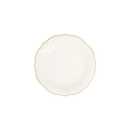 Servizio da tavola 24 pezzi bianco/oro/porcellana