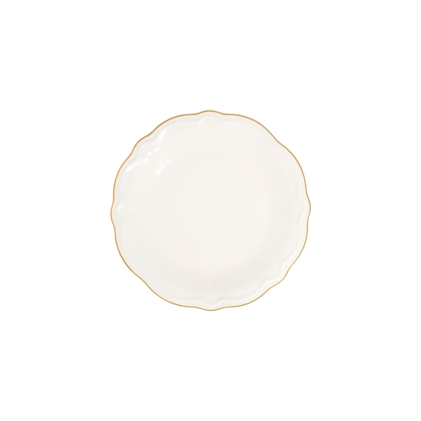 Servizio da tavola 24 pezzi bianco/oro/porcellana