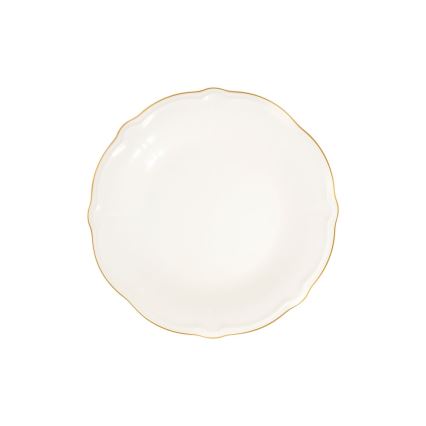 Servizio da tavola 24 pezzi bianco/oro/porcellana