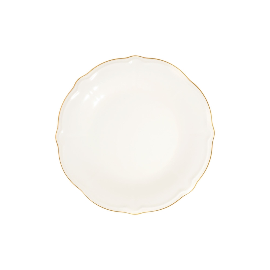 Servizio da tavola 24 pezzi bianco/oro/porcellana