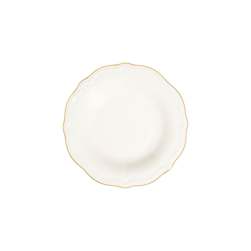 Servizio da tavola 24 pezzi bianco/oro/porcellana