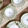 Servizio da tavola 24 pezzi, bianco/verde/oro, in ceramica