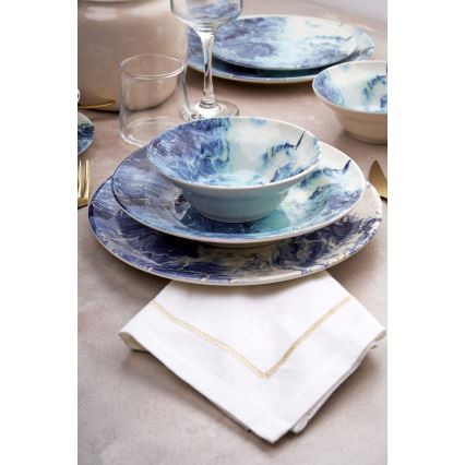 Servizio da tavola 24 pezzi blu/ceramica