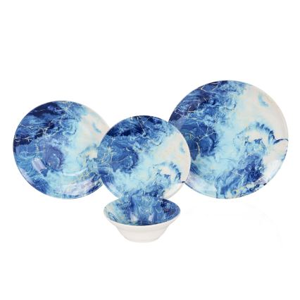 Servizio da tavola 24 pezzi blu/ceramica