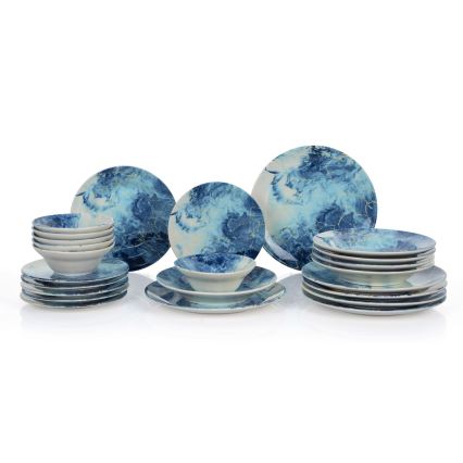Servizio da tavola 24 pezzi blu/ceramica