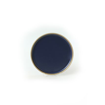 Servizio da tavola 24 pezzi blu/oro in ceramica