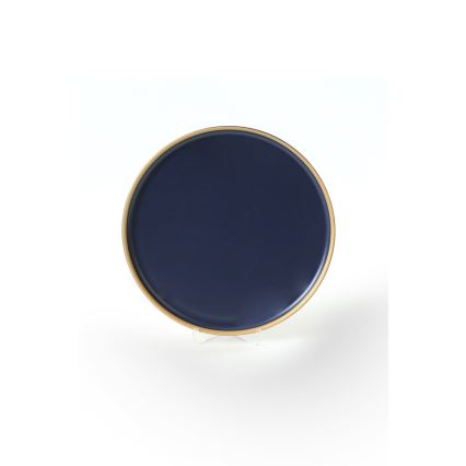 Servizio da tavola 24 pezzi blu/oro in ceramica