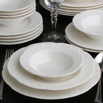 Servizio da tavola 24 pezzi crema/porcellana