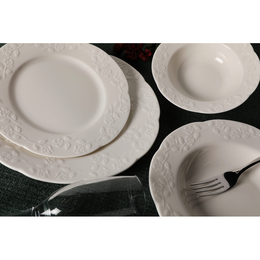 Servizio da tavola 24 pezzi crema/porcellana