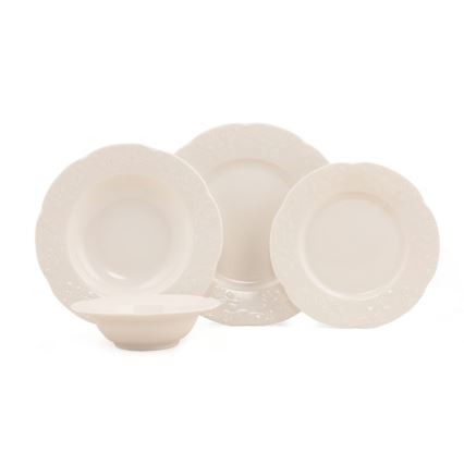 Servizio da tavola 24 pezzi crema/porcellana