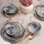 Servizio da tavola 24 pezzi in ceramica, nero/beige