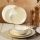 Servizio da tavola 24 pezzi in porcellana, bianco/beige