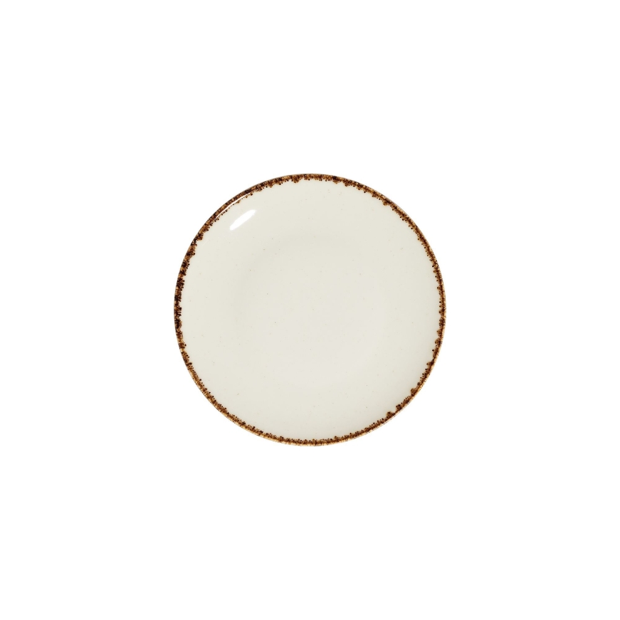 Servizio da tavola 24 pezzi in porcellana, bianco/beige