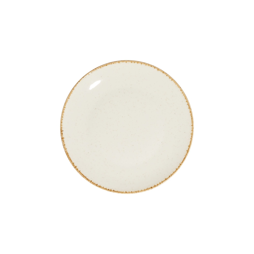 Servizio da tavola 24 pezzi in porcellana, bianco/beige