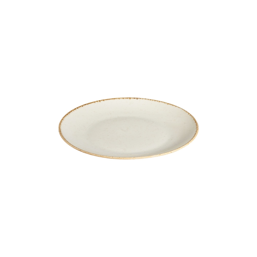 Servizio da tavola 24 pezzi in porcellana, bianco/beige