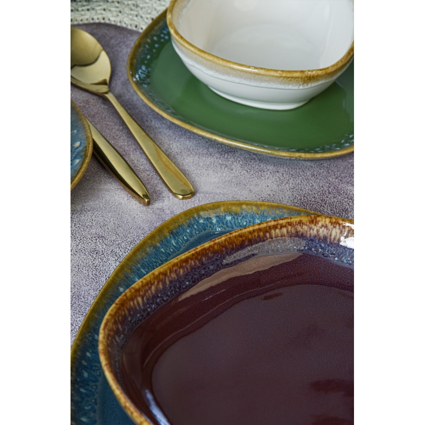 Servizio da tavola 24 pezzi multicolore in grès