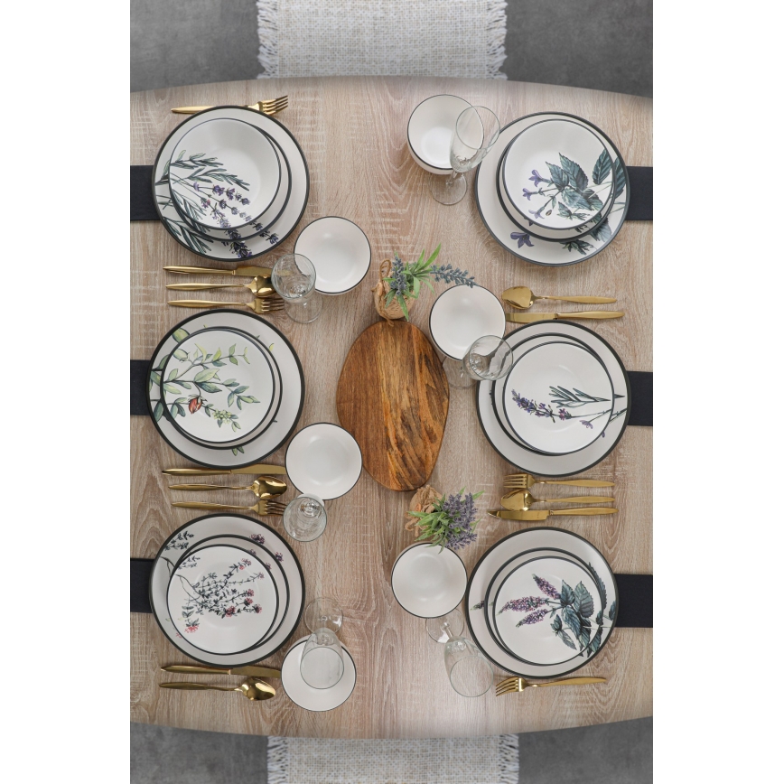 Servizio da tavola 24 pezzi multicolore/in gres