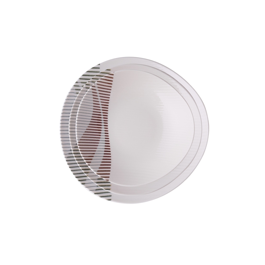 Servizio da tavola 24 pezzi multicolore in porcellana